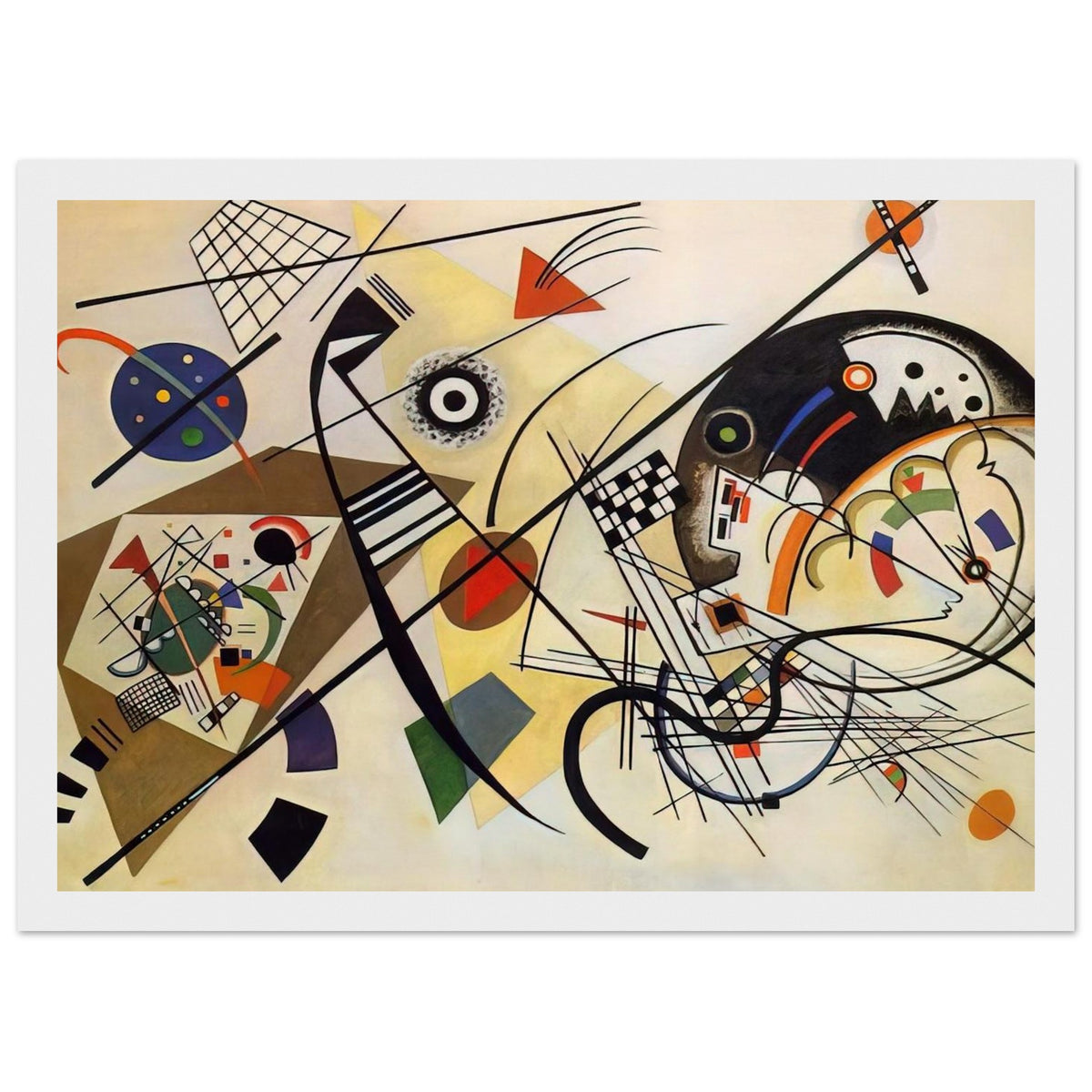 TRANSVERSE LINE 1923 Framed Poster | Wassily Kandinsky Framed Prints Wall Art | Wassily Kandinsky Shop