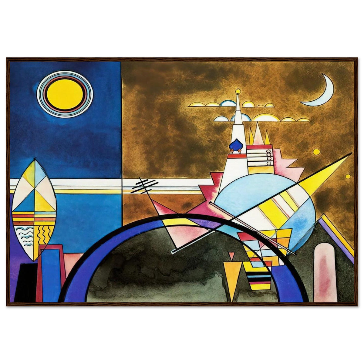 PICTURE XVI THE GREAT GATE OF KIEV STAGE SET FOR MUSSORGSKY S PICTURES AT AN EXHIBITION IN 1928 Framed Poster | Wassily Kandinsky Framed Prints Wall Art | Wassily Kandinsky Shop