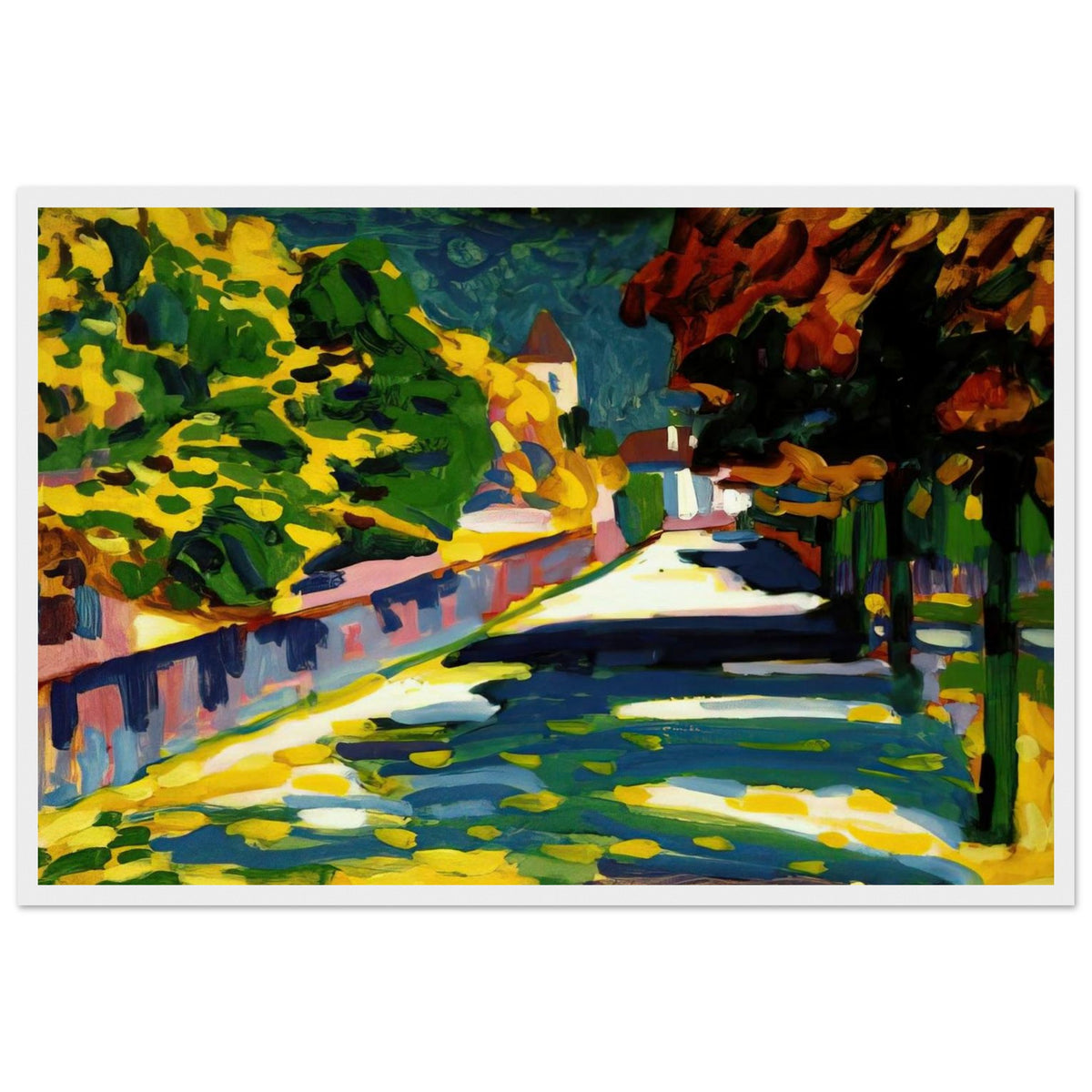 AUTUMN IN BAVARIA 1908 Framed Poster | Wassily Kandinsky Framed Prints Wall Art | Wassily Kandinsky Shop