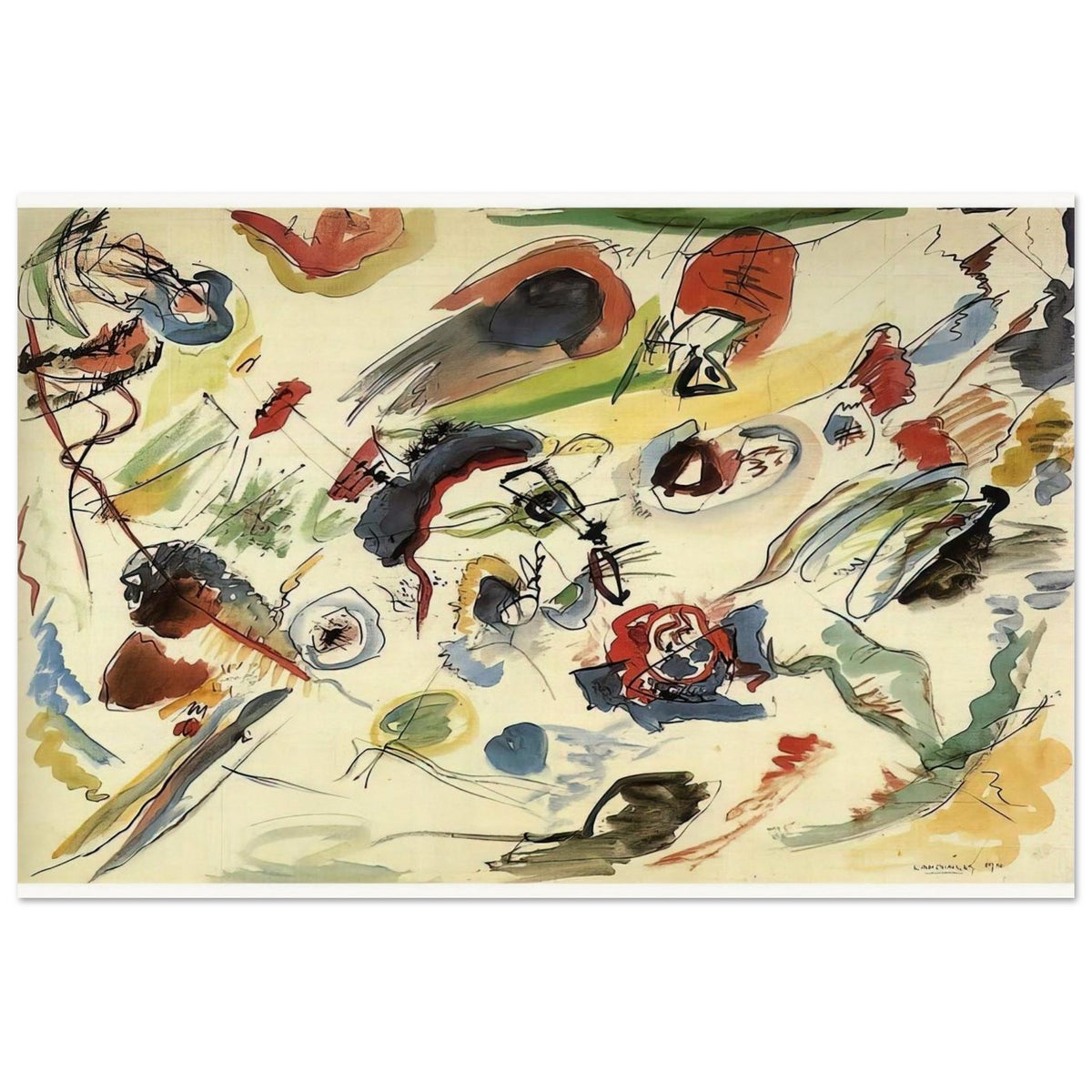 UNTITLED FIRST ABSTRACT WATERCOLOR 1910 Poster | Wassily Kandinsky Poster | Wassily Kandinsky Shop