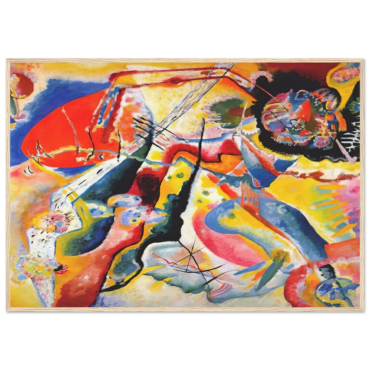 PAINTING WITH RED SPOT 1914 Framed Poster | Wassily Kandinsky Framed Prints Wall Art | Wassily Kandinsky Shop