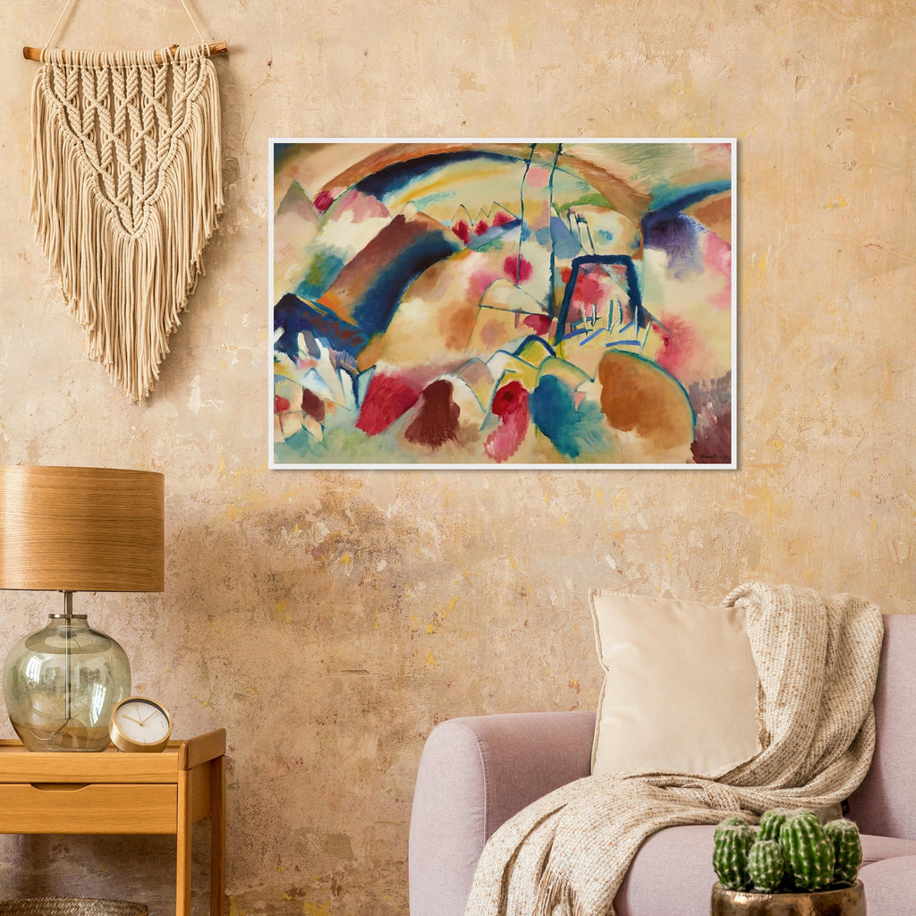 LANDSCAPE WITH CHURCH 1913 Framed Poster | Wassily Kandinsky Framed Prints Wall Art | Wassily Kandinsky Shop