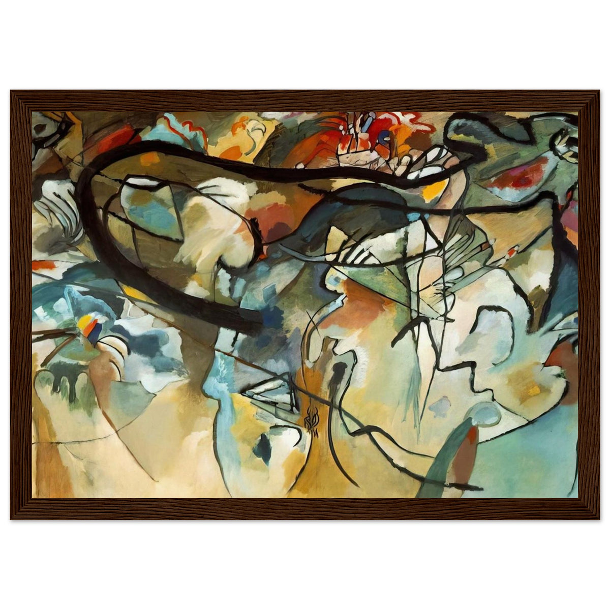 COMPOSITION V 1911 Framed Poster | Wassily Kandinsky Framed Prints Wall Art | Wassily Kandinsky Shop