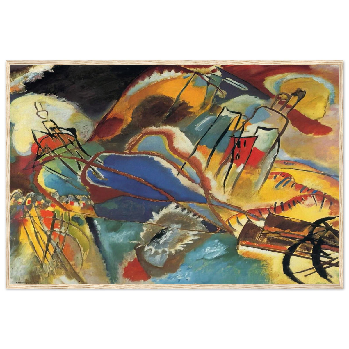 IMPROVISATION 30 CANNONS 1913 Framed Poster | Wassily Kandinsky Framed Prints Wall Art | Wassily Kandinsky Shop