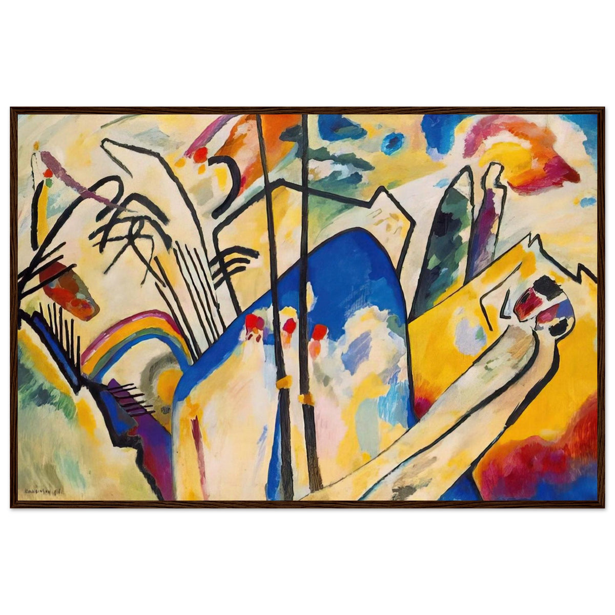 COMPOSITION IV 1911 Framed Poster | Wassily Kandinsky Framed Prints Wall Art | Wassily Kandinsky Shop