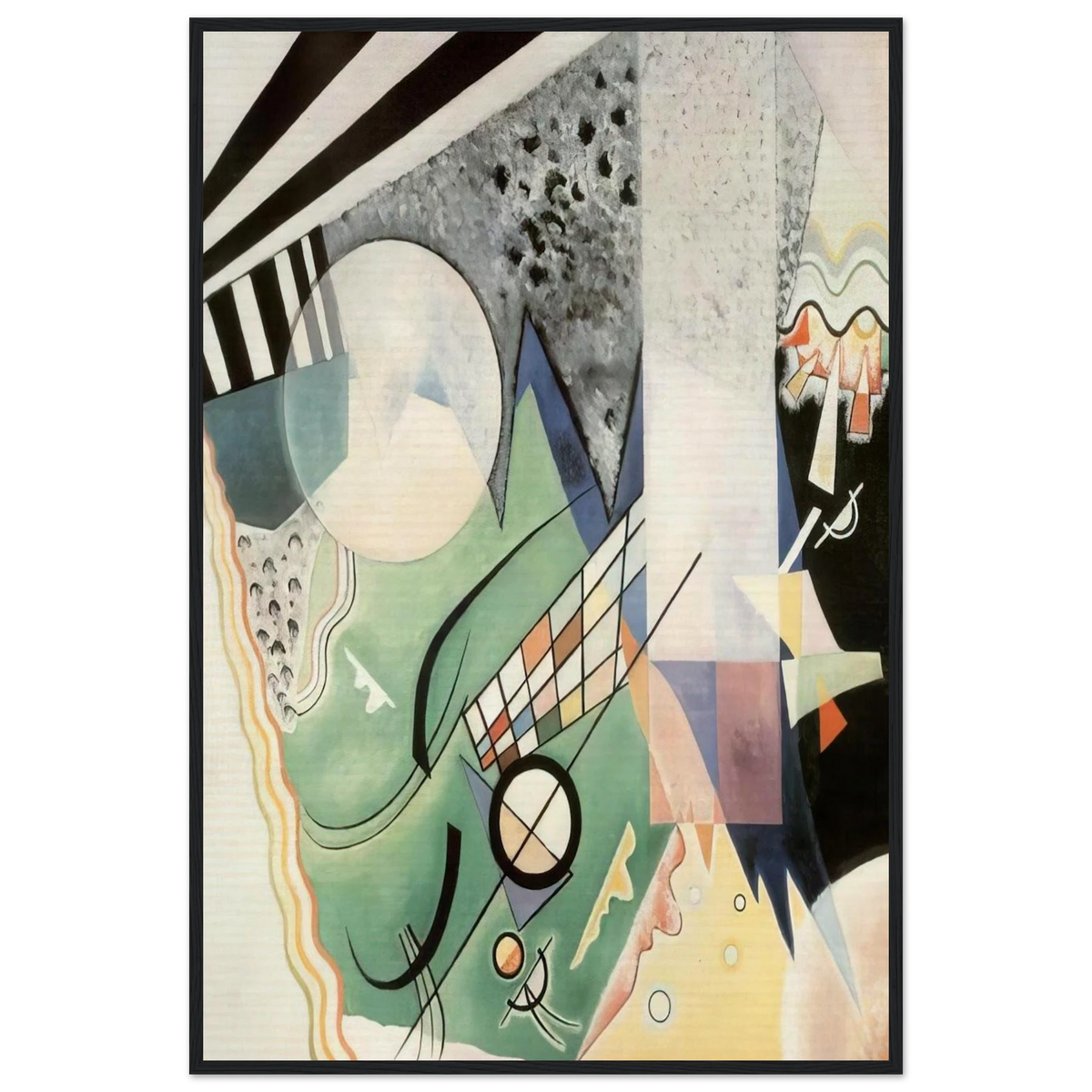 GREEN COMPOSITION 1923 Framed Poster | Wassily Kandinsky Framed Prints Wall Art | Wassily Kandinsky Shop