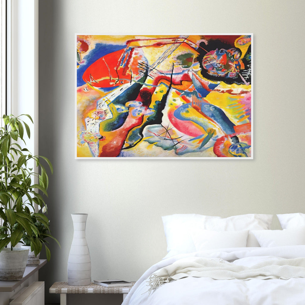PAINTING WITH RED SPOT 1914 Framed Poster | Wassily Kandinsky Framed Prints Wall Art | Wassily Kandinsky Shop
