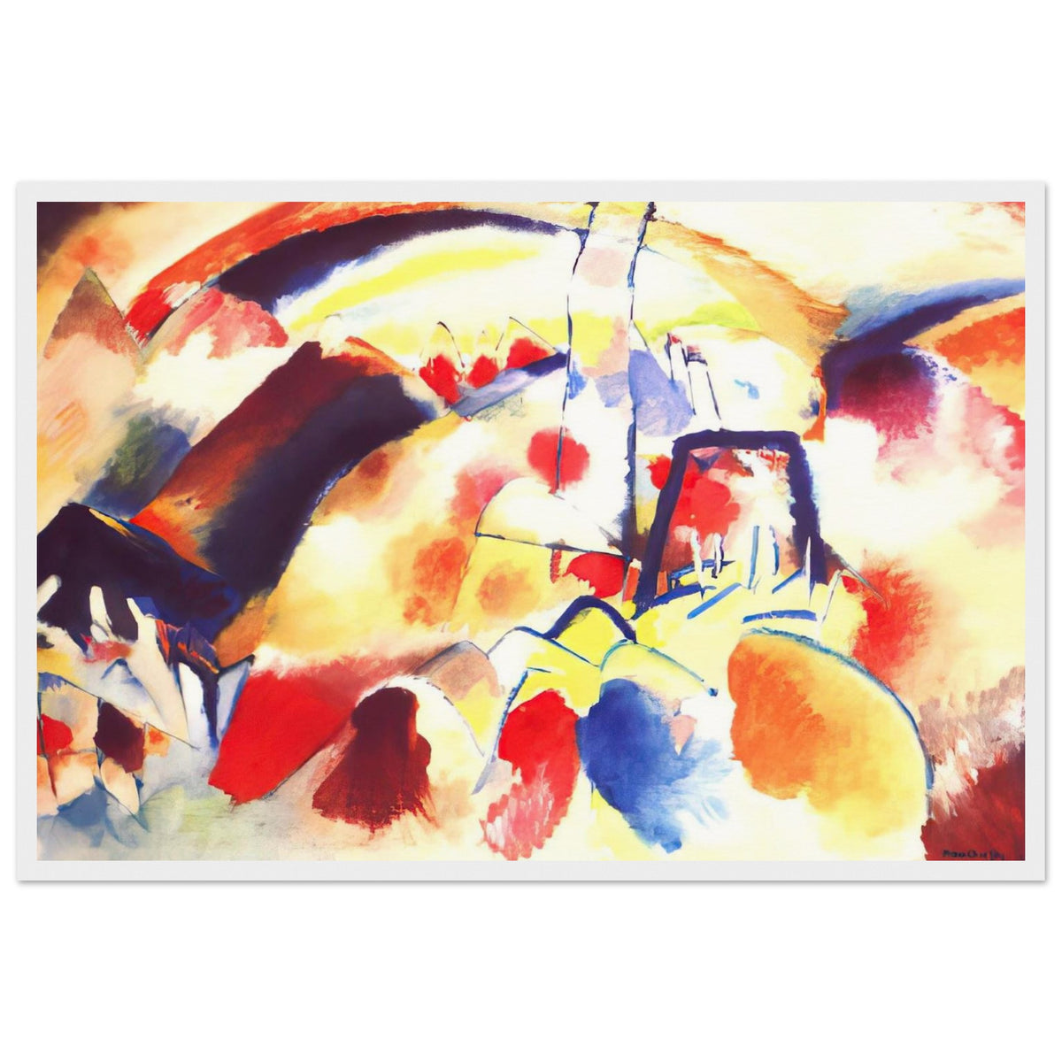 LANDSCAPE WITH RED SPOTS 1913 Framed Poster | Wassily Kandinsky Framed Prints Wall Art | Wassily Kandinsky Shop