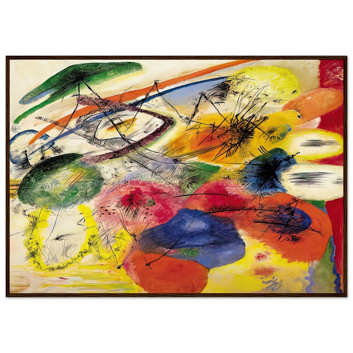 BLACK STROKES I 1913 Framed Poster | Wassily Kandinsky Framed Prints Wall Art | Wassily Kandinsky Shop