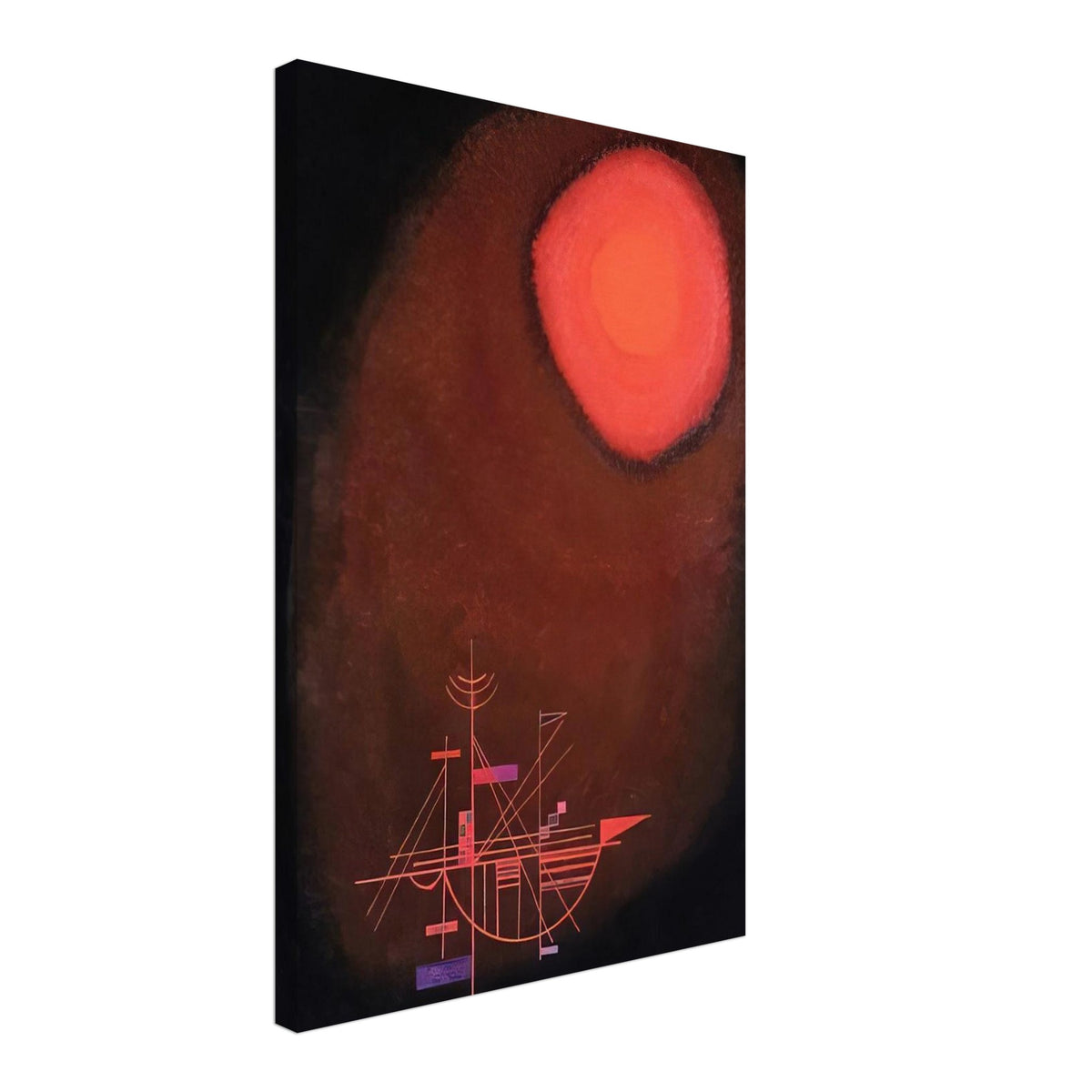 RED SUN AND SHIP Canvas | Wassily Kandinsky Canvas | Wassily Kandinsky Shop