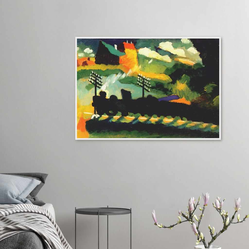 MURNAU VIEW WITH RAILWAY AND CASTLE 1909 Framed Poster | Wassily Kandinsky Framed Prints Wall Art | Wassily Kandinsky Shop