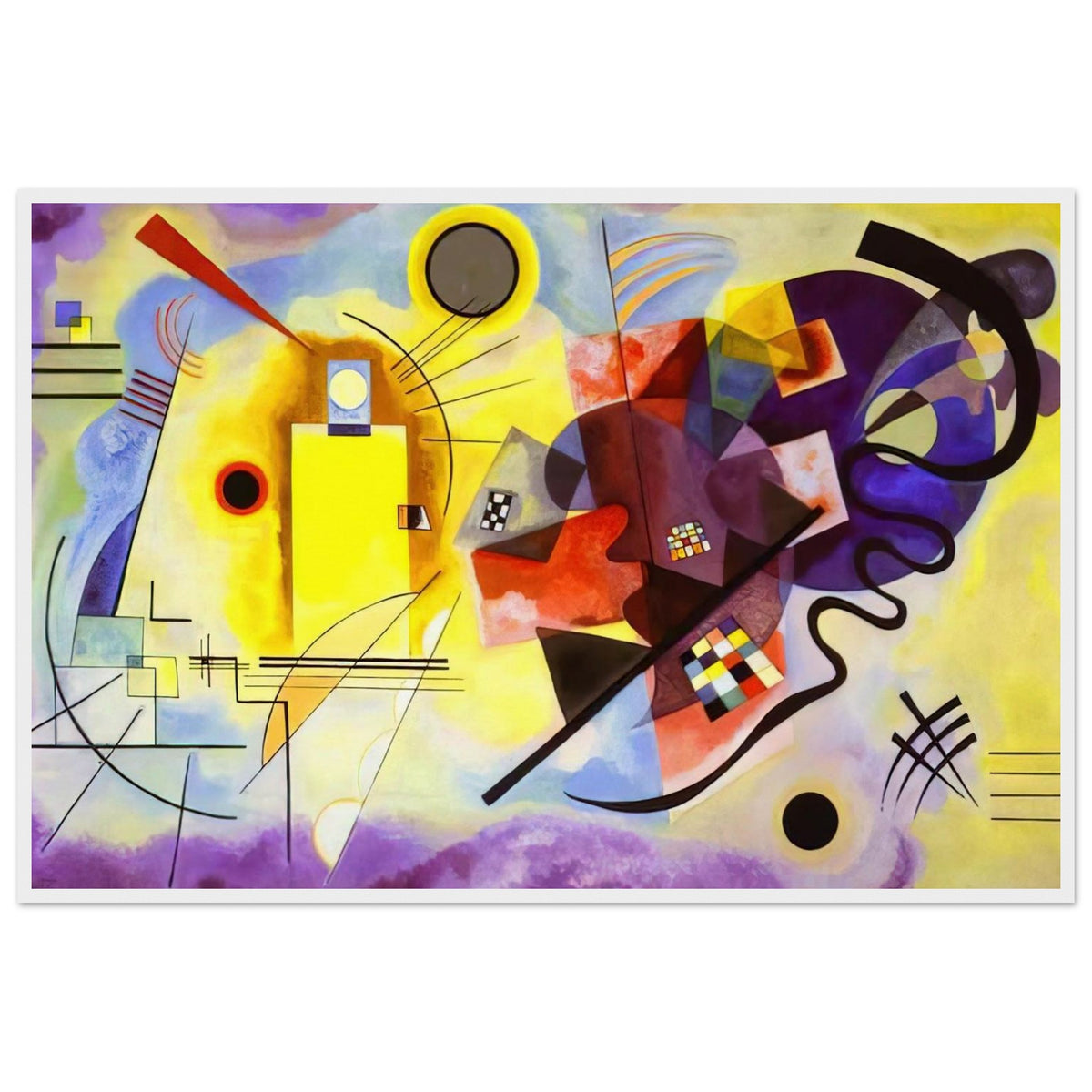 YELLOW RED BLUE 1925 Framed Poster | Wassily Kandinsky Framed Prints Wall Art | Wassily Kandinsky Shop
