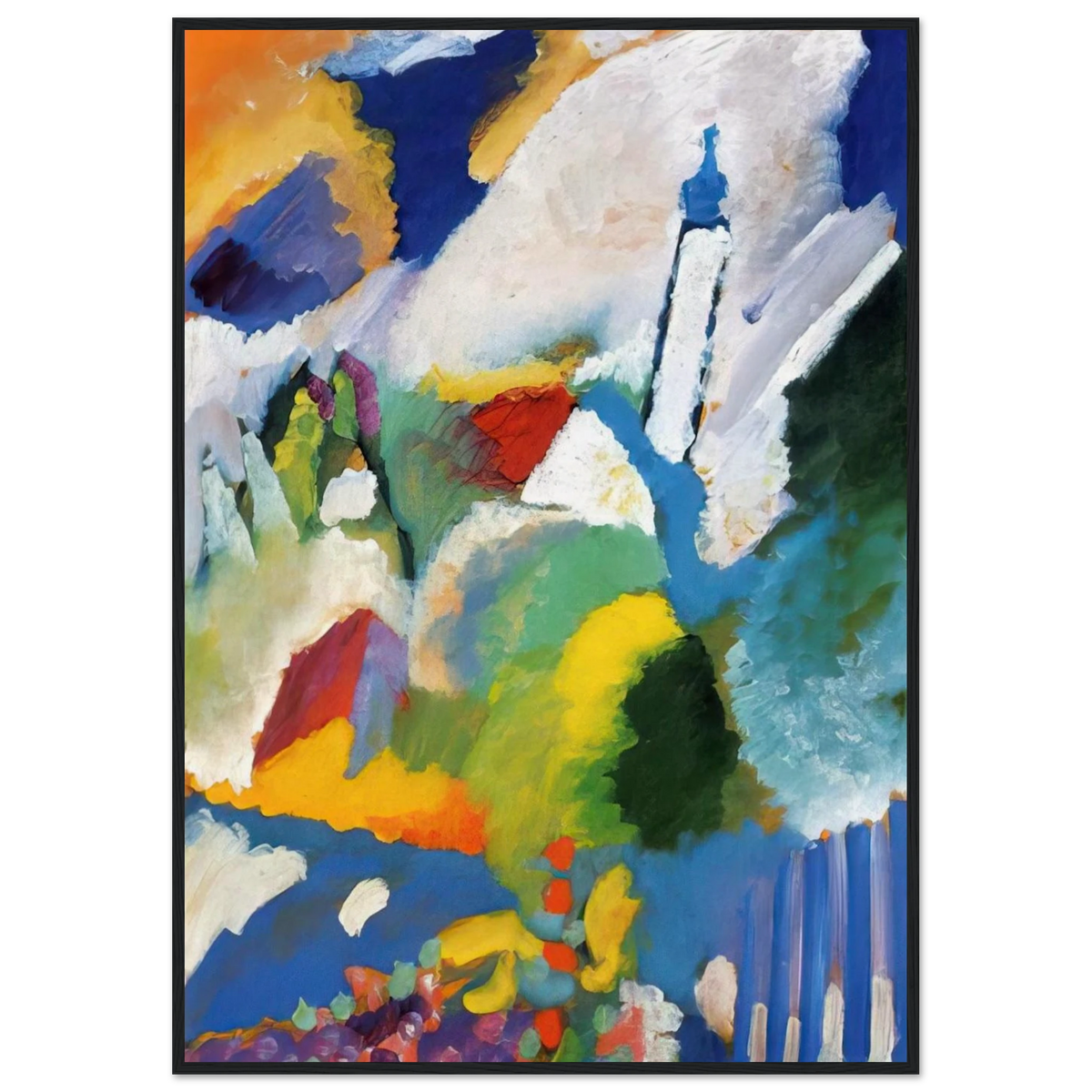 MURNAU WITH A CHURCH 1910 Framed Poster | Wassily Kandinsky Framed Prints Wall Art | Wassily Kandinsky Shop