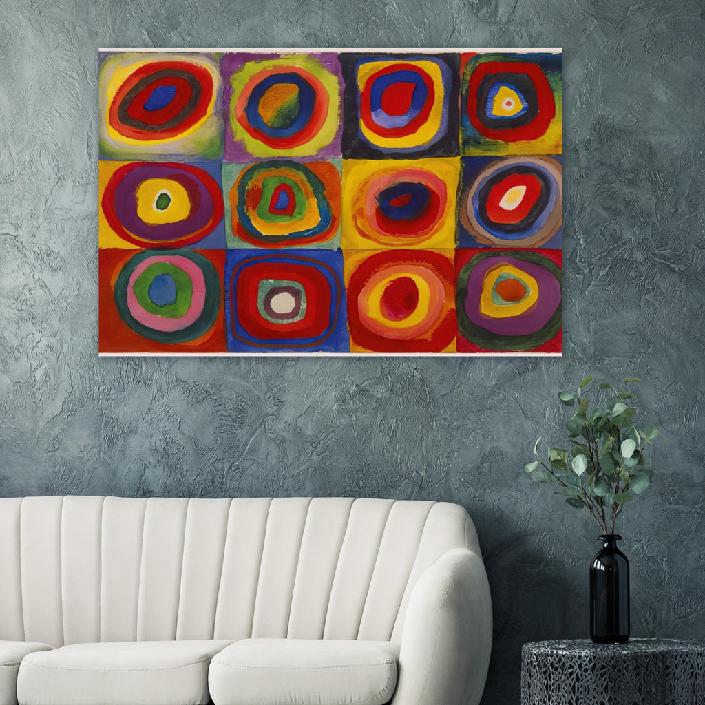 COLOR STUDY SQUARES WITH CONCENTRIC CIRCLES 1913 Poster | Wassily Kandinsky Poster | Wassily Kandinsky Shop