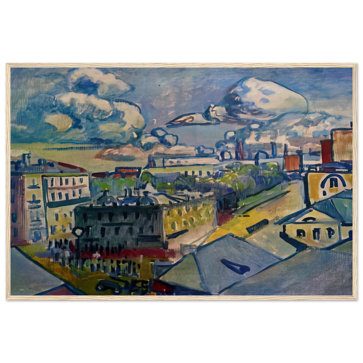 MOSCOW ZUBOVSKAYA SQUARE STUDY 1916 Framed Poster | Wassily Kandinsky Framed Prints Wall Art | Wassily Kandinsky Shop