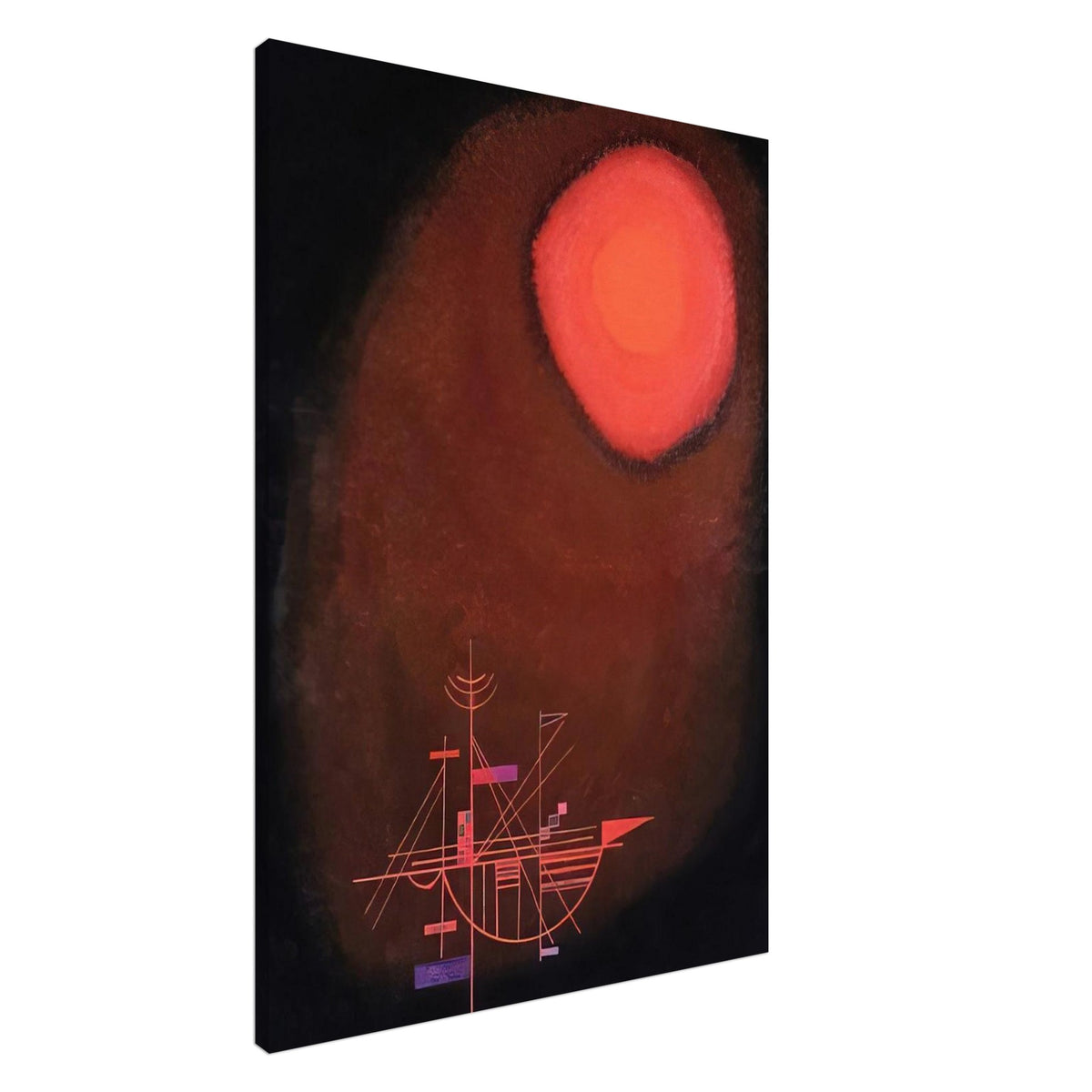 RED SUN AND SHIP Canvas | Wassily Kandinsky Canvas | Wassily Kandinsky Shop