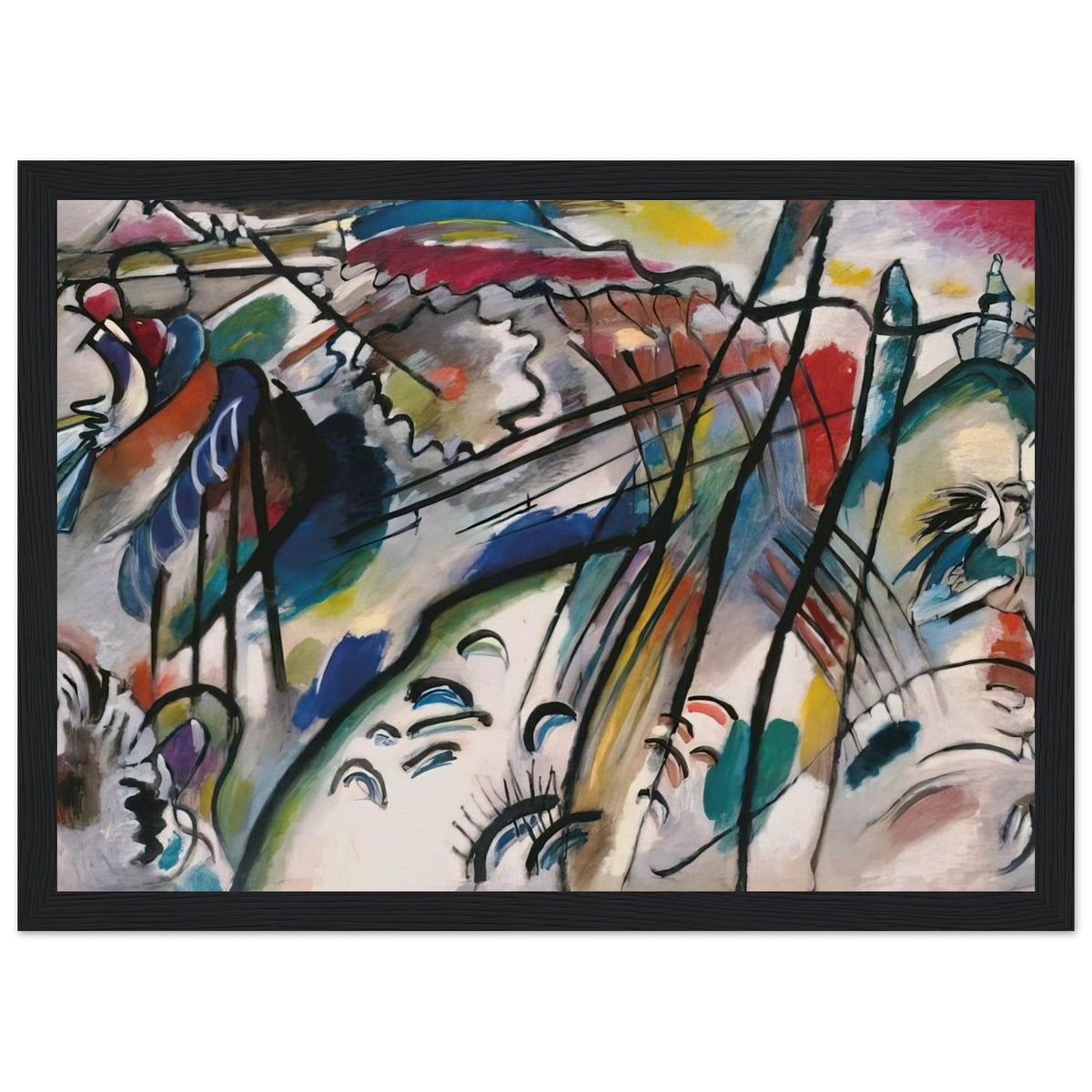 IMPROVISATION 28 SECOND VERSION 1912 Framed Poster | Wassily Kandinsky Framed Prints Wall Art | Wassily Kandinsky Shop