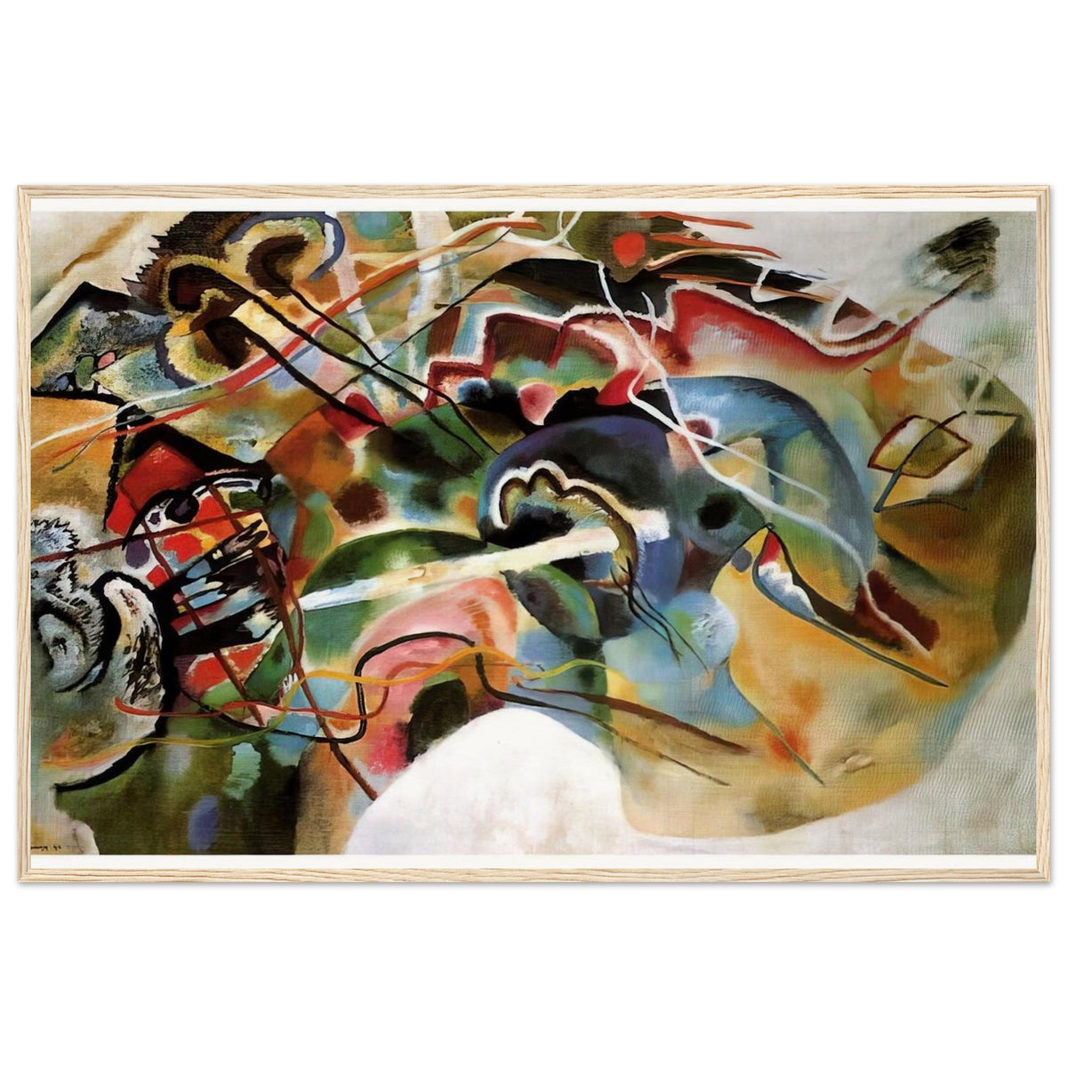PICTURE WITH A WHITE BORDER 1913 Framed Poster | Wassily Kandinsky Framed Prints Wall Art | Wassily Kandinsky Shop