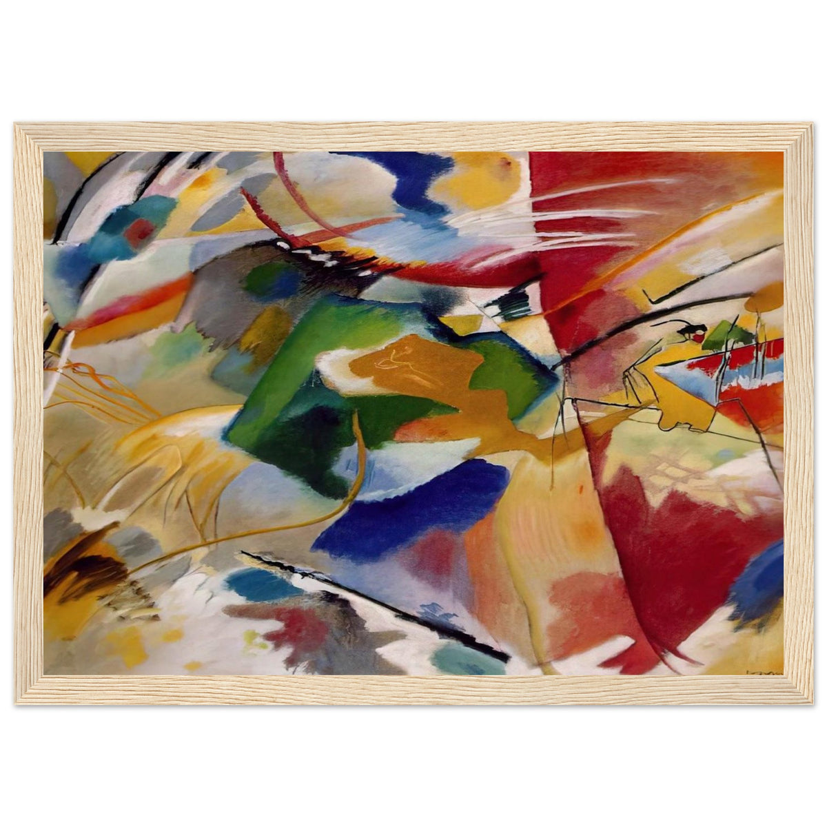 PAINTING WITH GREEN CENTER 1913 Framed Poster | Wassily Kandinsky Framed Prints Wall Art | Wassily Kandinsky Shop