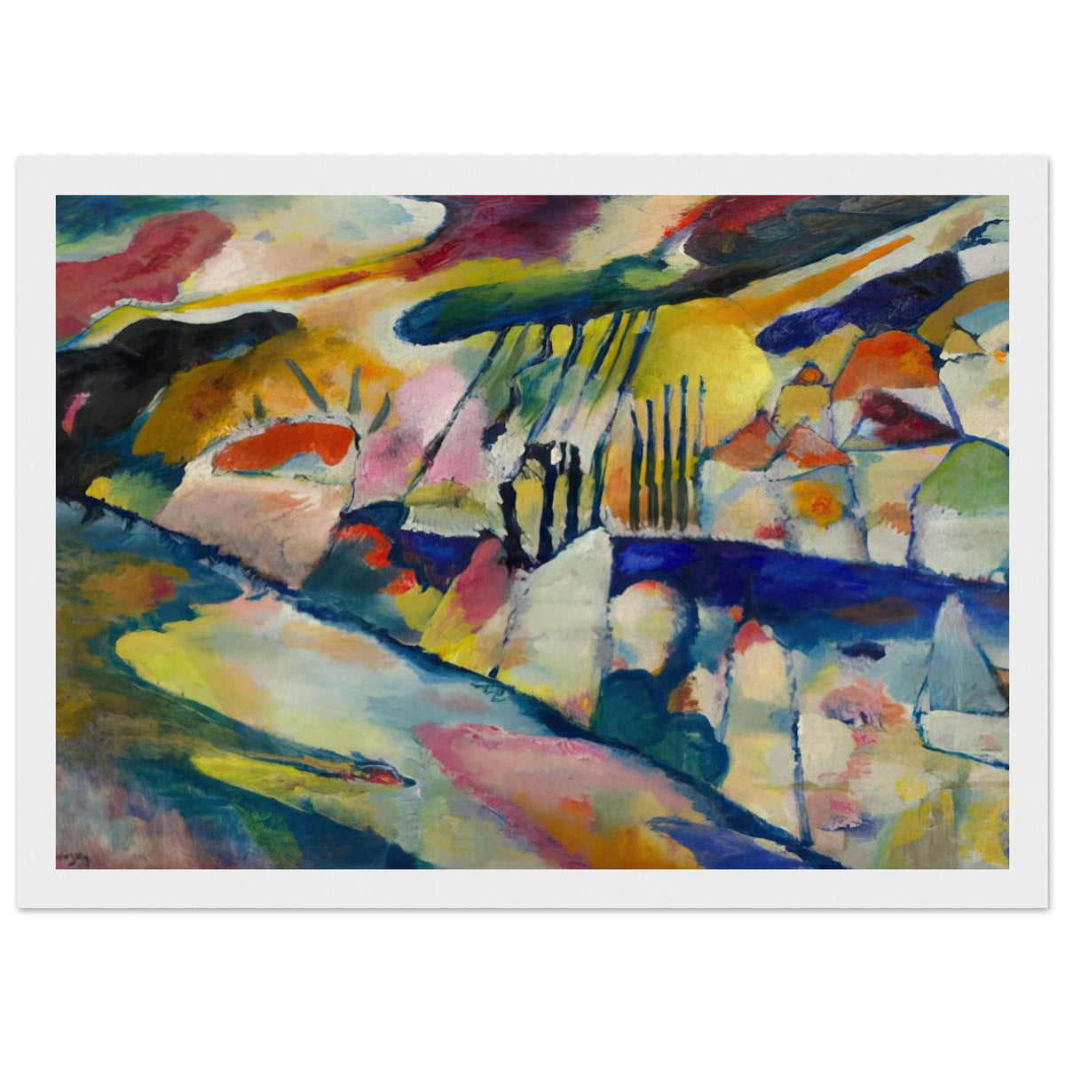 LANDSCAPE WITH RAIN 1913 Framed Poster | Wassily Kandinsky Framed Prints Wall Art | Wassily Kandinsky Shop