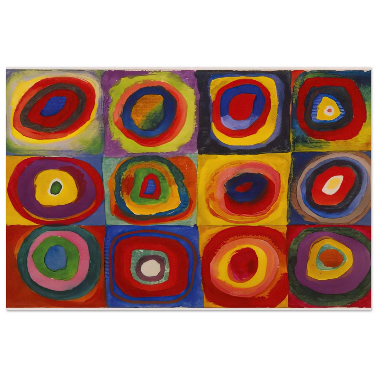 COLOR STUDY SQUARES WITH CONCENTRIC CIRCLES 1913 Poster | Wassily Kandinsky Poster | Wassily Kandinsky Shop