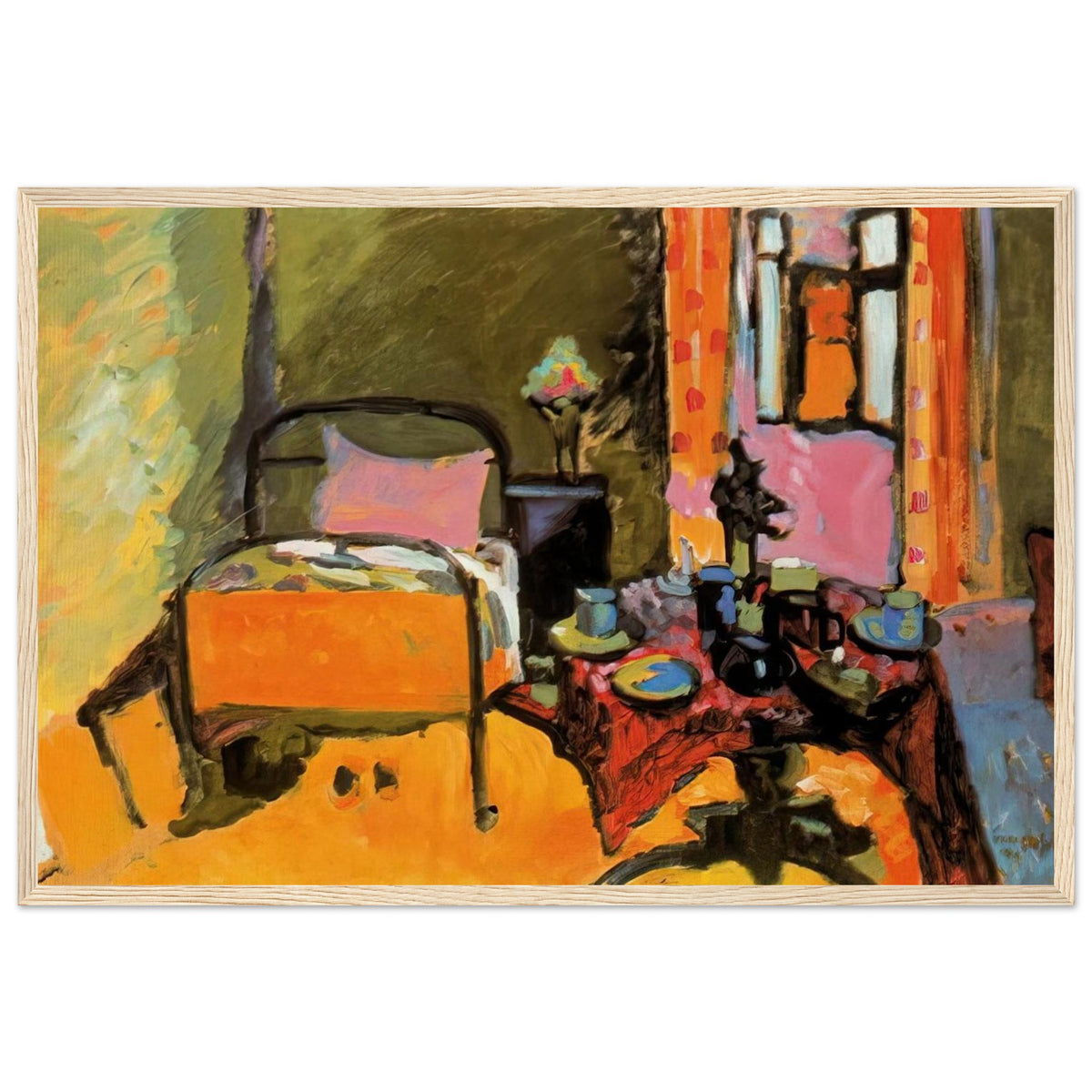 BEDROOM IN AINTMILLERSTRASSE 1909 Framed Poster | Wassily Kandinsky Framed Prints Wall Art | Wassily Kandinsky Shop