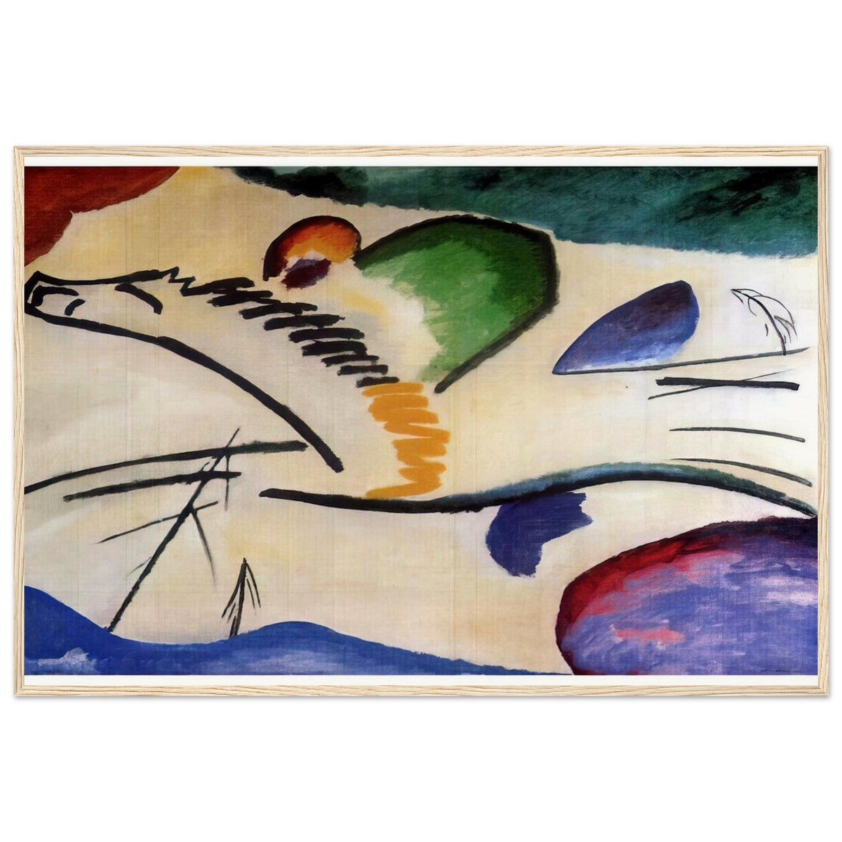 LYRICAL LYRICS 1911 Framed Poster | Wassily Kandinsky Framed Prints Wall Art | Wassily Kandinsky Shop