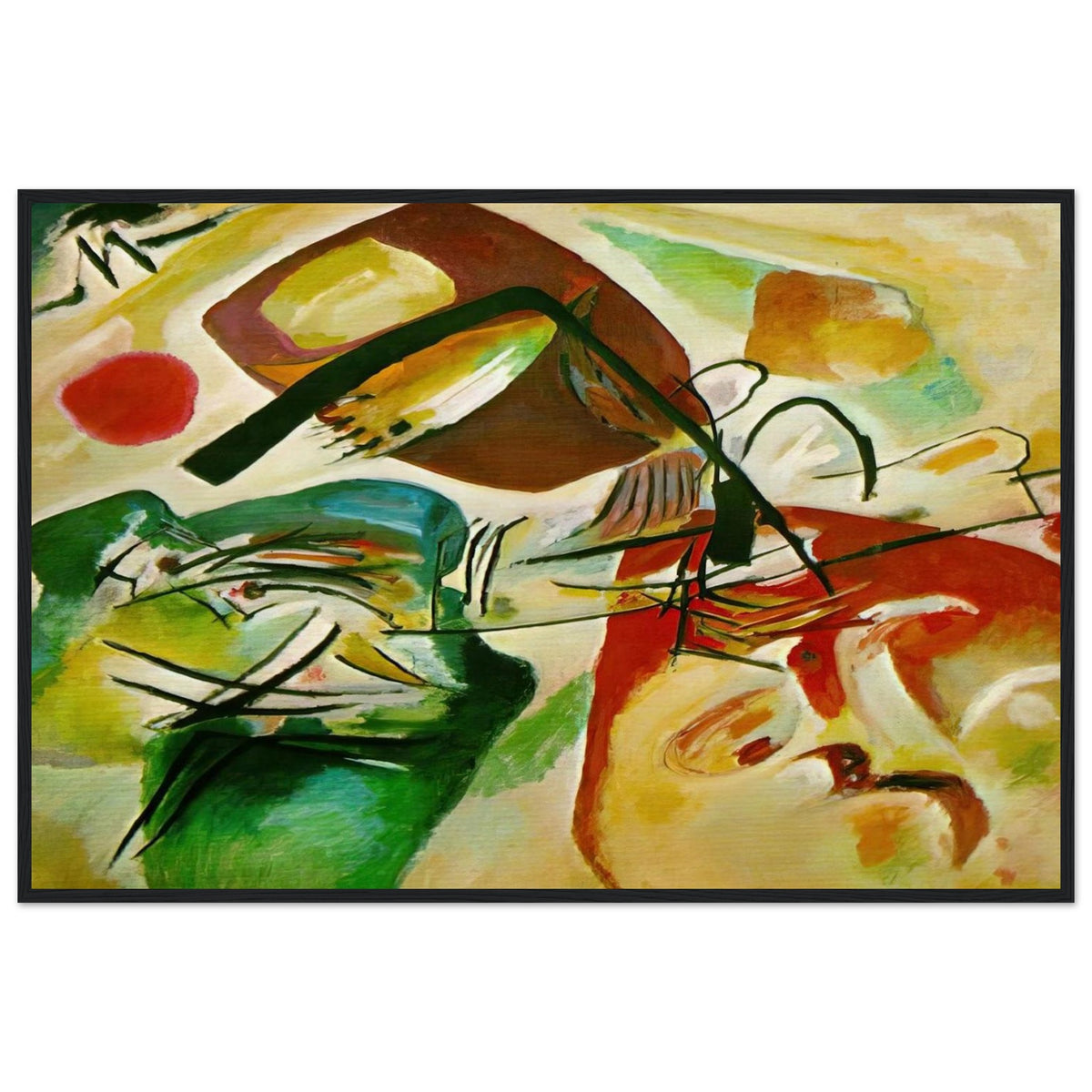 PICTURE WITH A BLACK ARCH 1912 Framed Poster | Wassily Kandinsky Framed Prints Wall Art | Wassily Kandinsky Shop