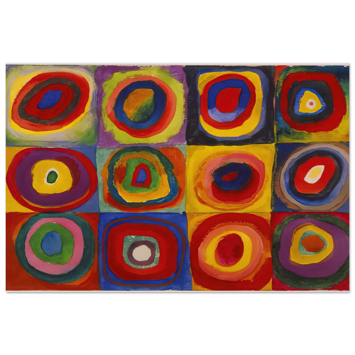 COLOR STUDY SQUARES WITH CONCENTRIC CIRCLES 1913 Poster | Wassily Kandinsky Poster | Wassily Kandinsky Shop