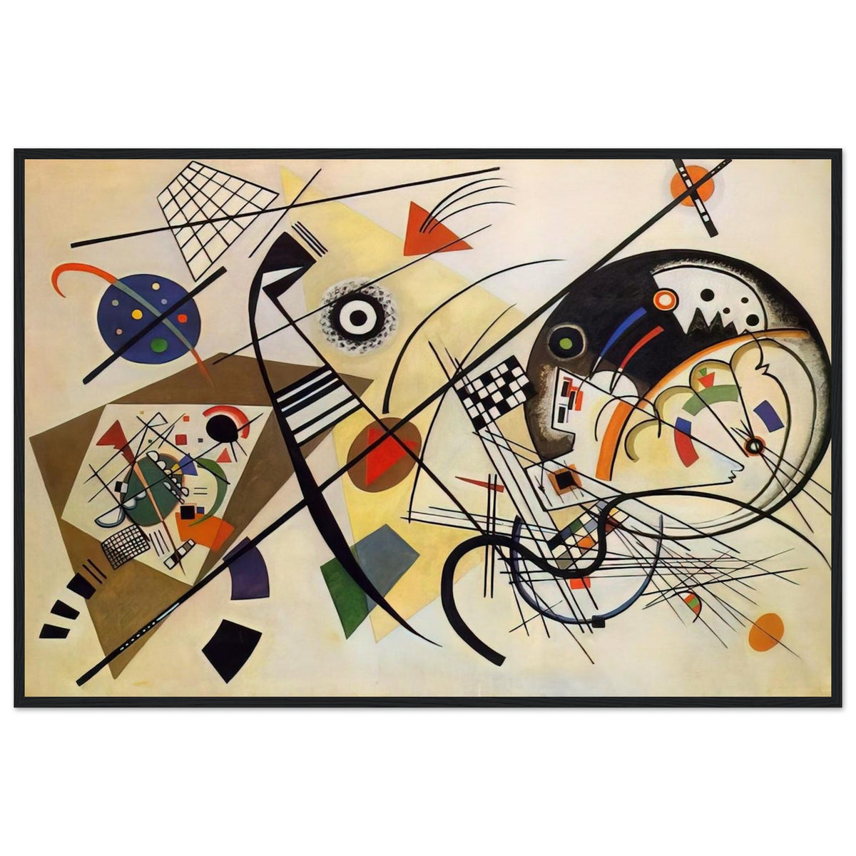 TRANSVERSE LINE 1923 Framed Poster | Wassily Kandinsky Framed Prints Wall Art | Wassily Kandinsky Shop