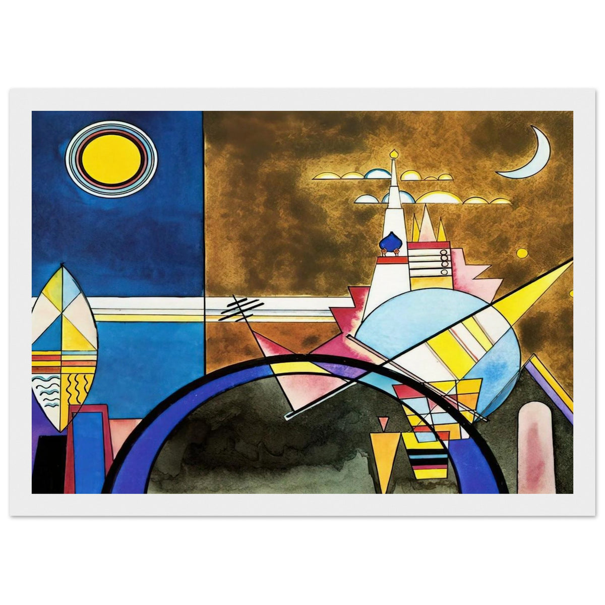 PICTURE XVI THE GREAT GATE OF KIEV STAGE SET FOR MUSSORGSKY S PICTURES AT AN EXHIBITION IN 1928 Framed Poster | Wassily Kandinsky Framed Prints Wall Art | Wassily Kandinsky Shop