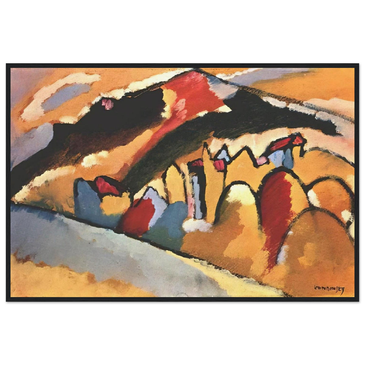STUDY FOR AUTUMN 1909 Framed Poster | Wassily Kandinsky Framed Prints Wall Art | Wassily Kandinsky Shop