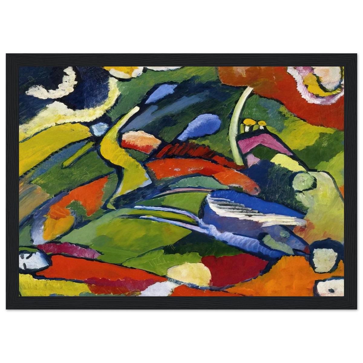 TWO RIDERS AND RECLINING FIGURE Framed Poster | Wassily Kandinsky Framed Prints Wall Art | Wassily Kandinsky Shop