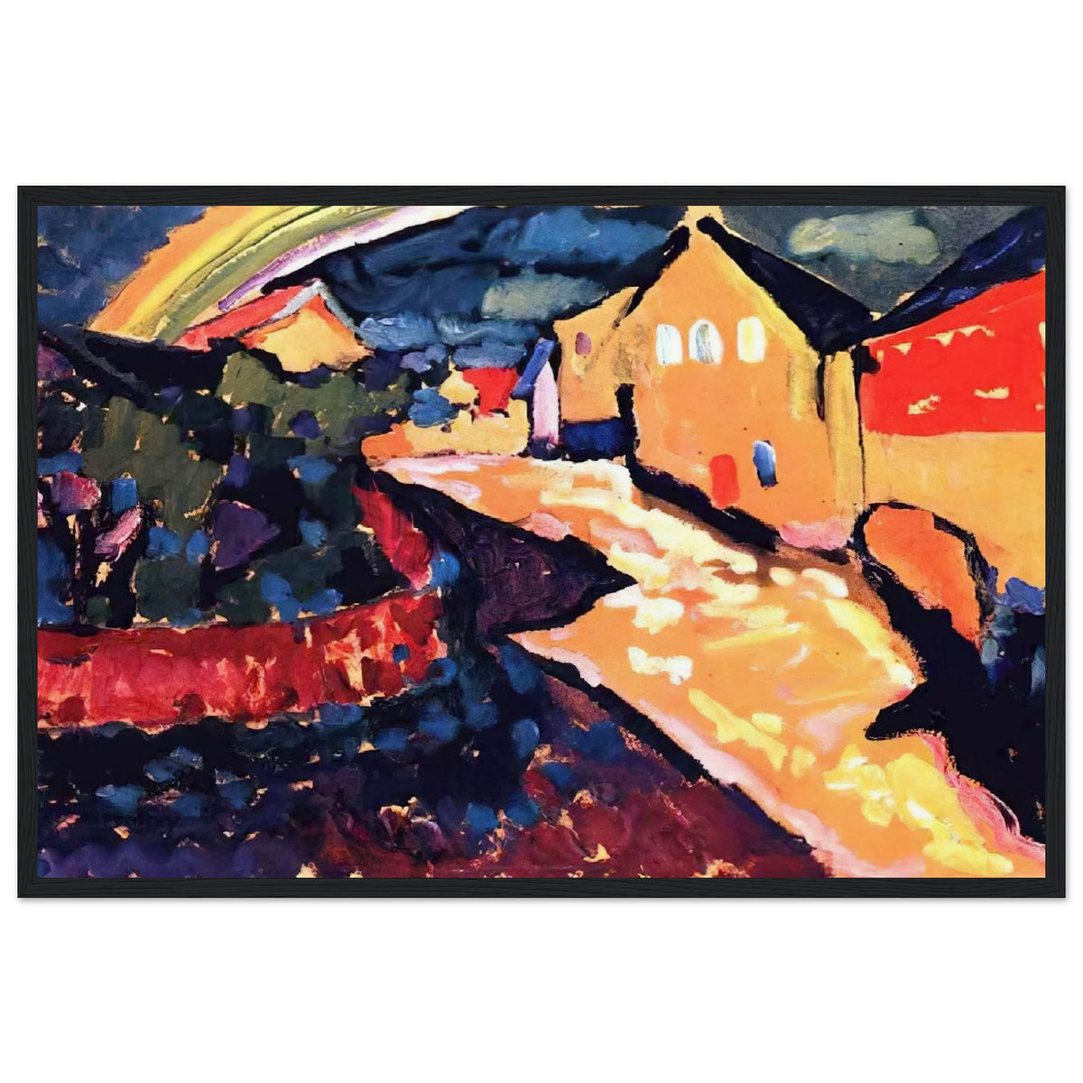 MURNAU WITH RAINBOW 1909 Framed Poster | Wassily Kandinsky Framed Prints Wall Art | Wassily Kandinsky Shop