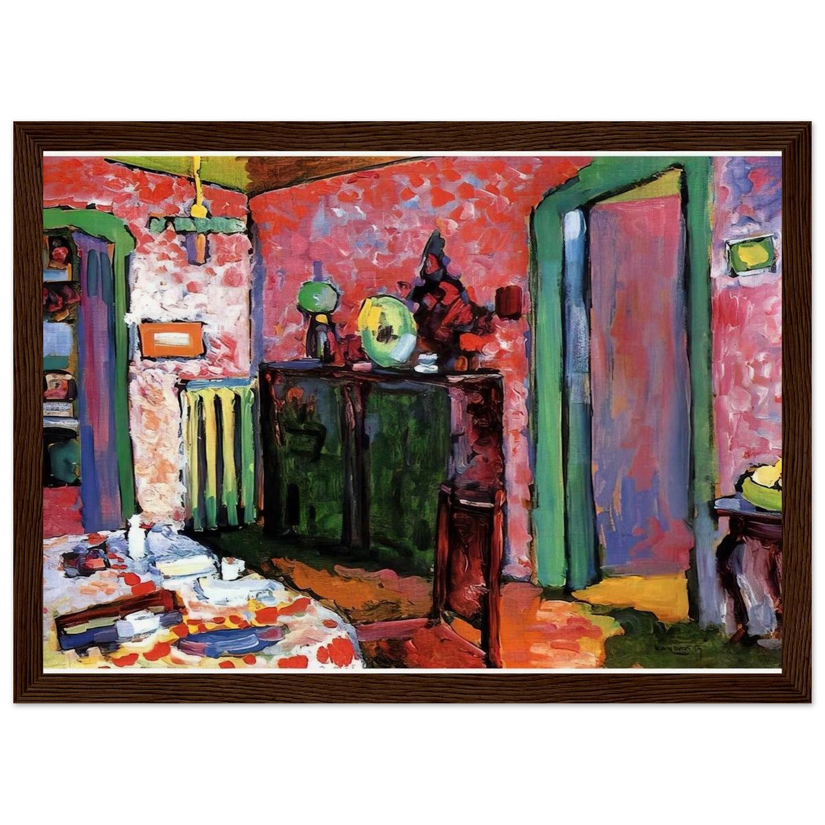 INTERIOR MY DINING ROOM 1909 Framed Poster | Wassily Kandinsky Framed Prints Wall Art | Wassily Kandinsky Shop