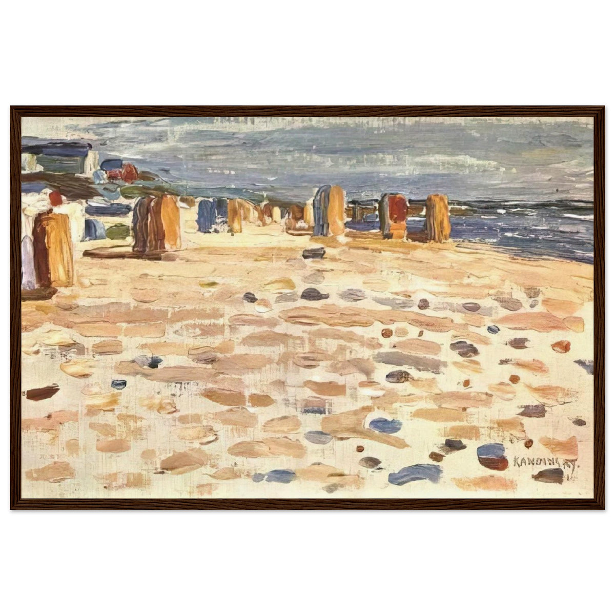 BEACH BASKETS IN HOLLAND 1904 Framed Poster | Wassily Kandinsky Framed Prints Wall Art | Wassily Kandinsky Shop