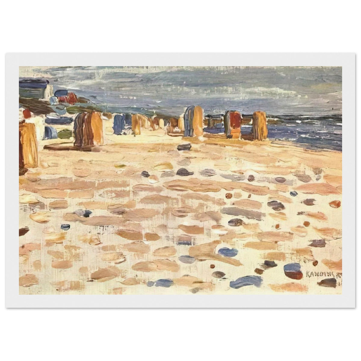 BEACH BASKETS IN HOLLAND 1904 Framed Poster | Wassily Kandinsky Framed Prints Wall Art | Wassily Kandinsky Shop