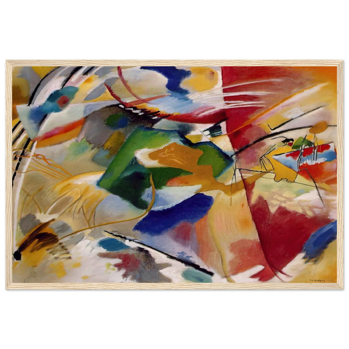 PAINTING WITH GREEN CENTER 1913 Framed Poster | Wassily Kandinsky Framed Prints Wall Art | Wassily Kandinsky Shop