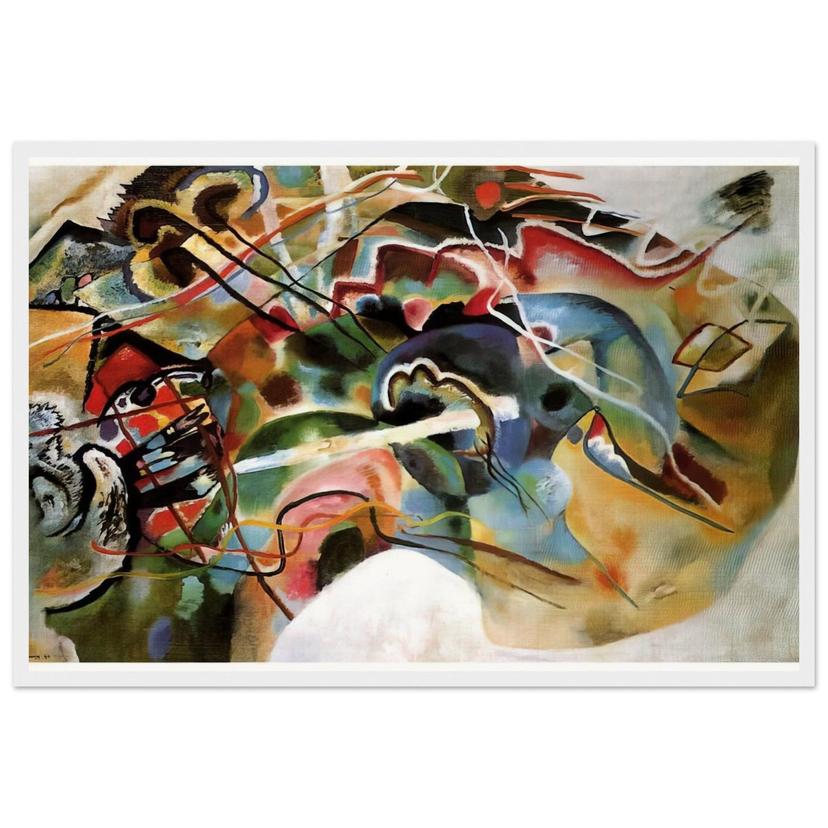 PICTURE WITH A WHITE BORDER 1913 Framed Poster | Wassily Kandinsky Framed Prints Wall Art | Wassily Kandinsky Shop