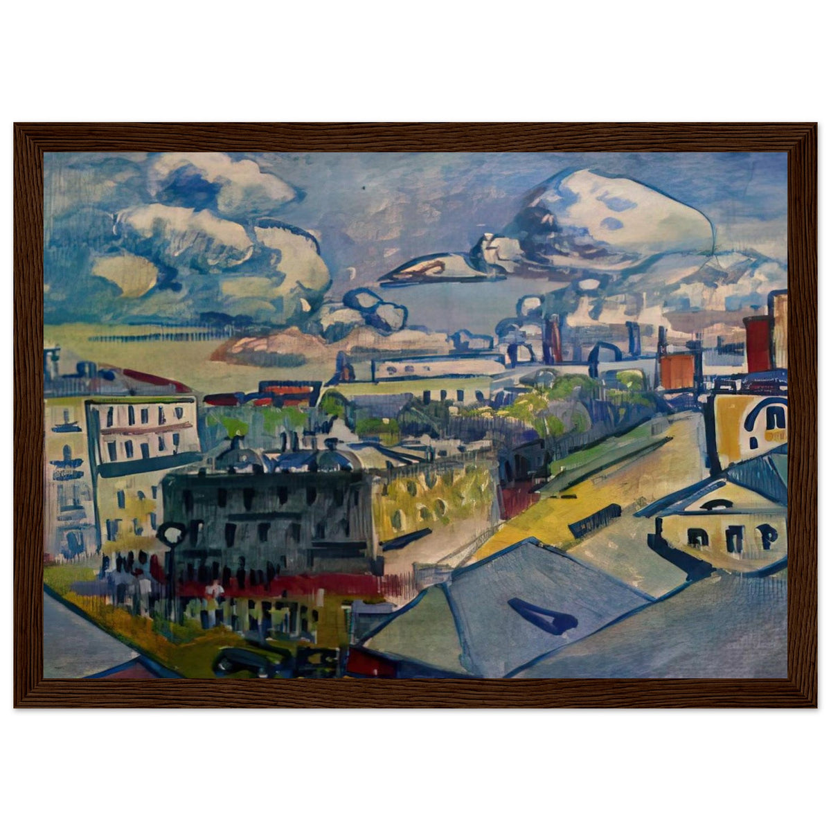 MOSCOW ZUBOVSKAYA SQUARE STUDY 1916 Framed Poster | Wassily Kandinsky Framed Prints Wall Art | Wassily Kandinsky Shop