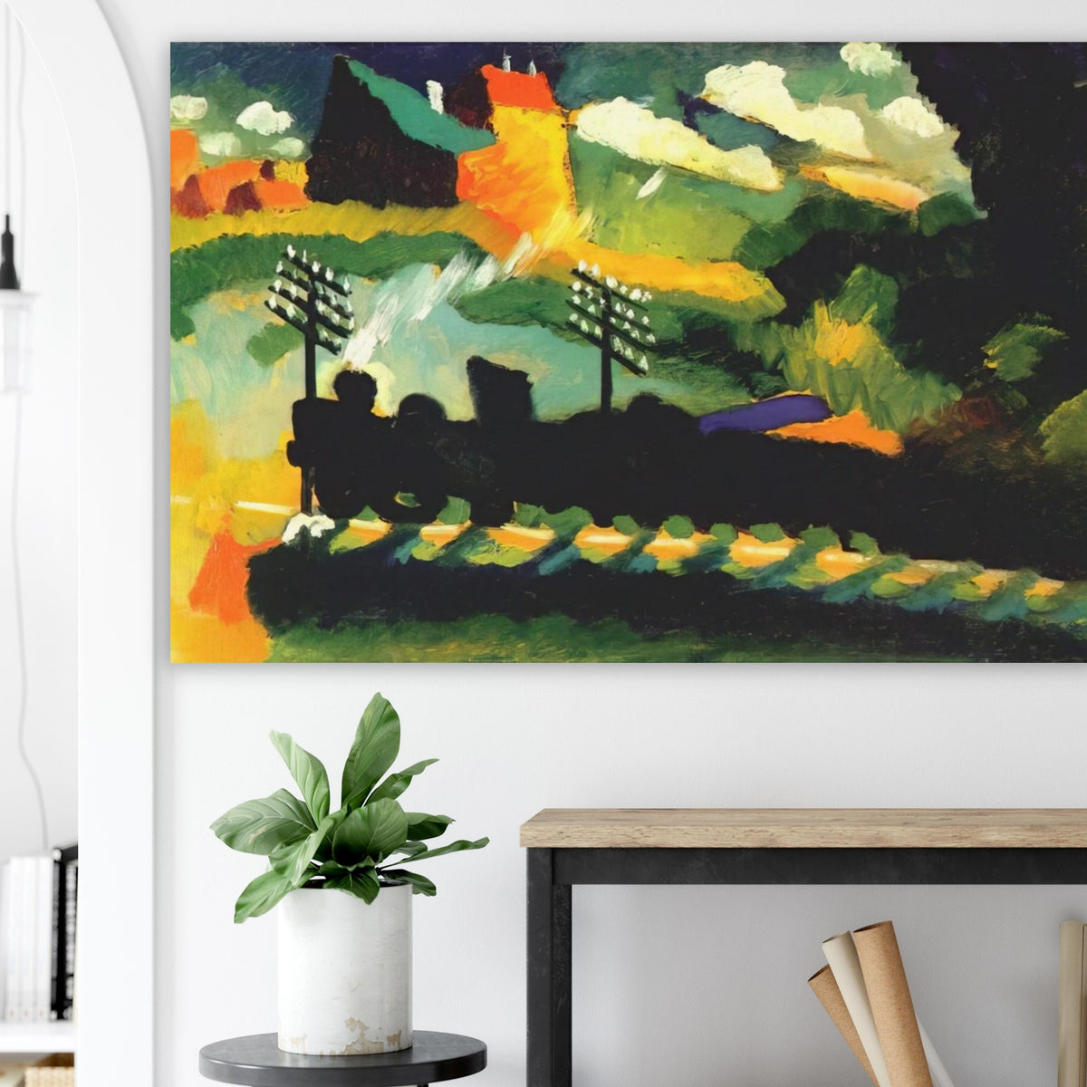 MURNAU VIEW WITH RAILWAY AND CASTLE 1909 Poster | Wassily Kandinsky Poster | Wassily Kandinsky Shop