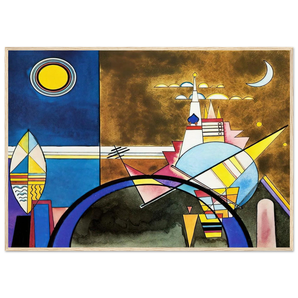PICTURE XVI THE GREAT GATE OF KIEV STAGE SET FOR MUSSORGSKY S PICTURES AT AN EXHIBITION IN 1928 Framed Poster | Wassily Kandinsky Framed Prints Wall Art | Wassily Kandinsky Shop