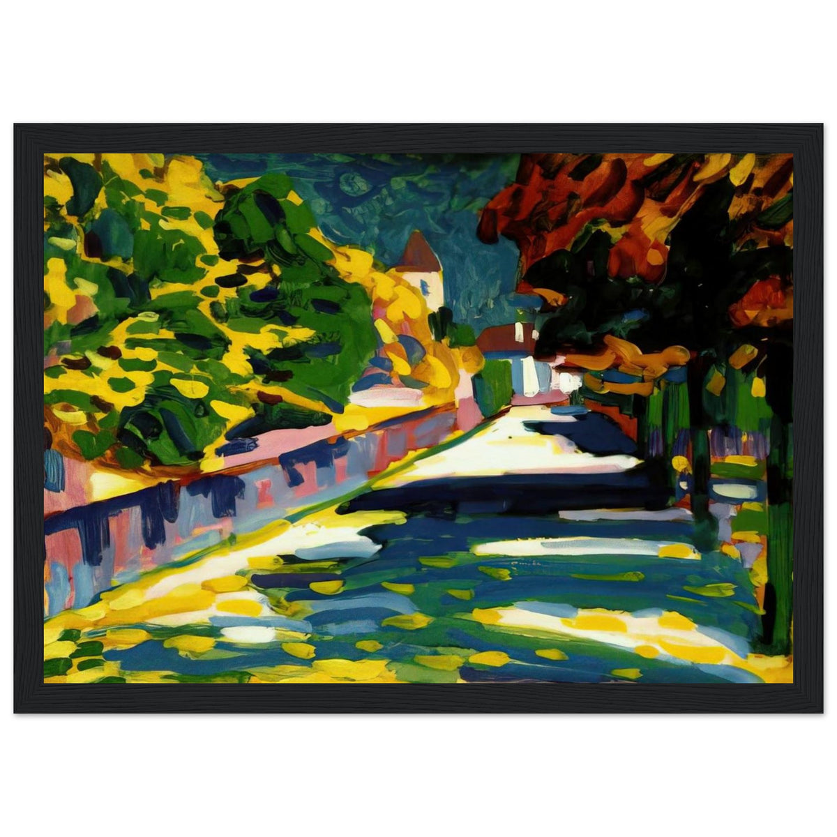 AUTUMN IN BAVARIA 1908 Framed Poster | Wassily Kandinsky Framed Prints Wall Art | Wassily Kandinsky Shop