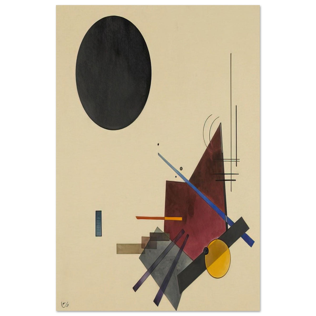 BLACK RELATIONSHIP 1924 Poster | Wassily Kandinsky Poster | Wassily Kandinsky Shop