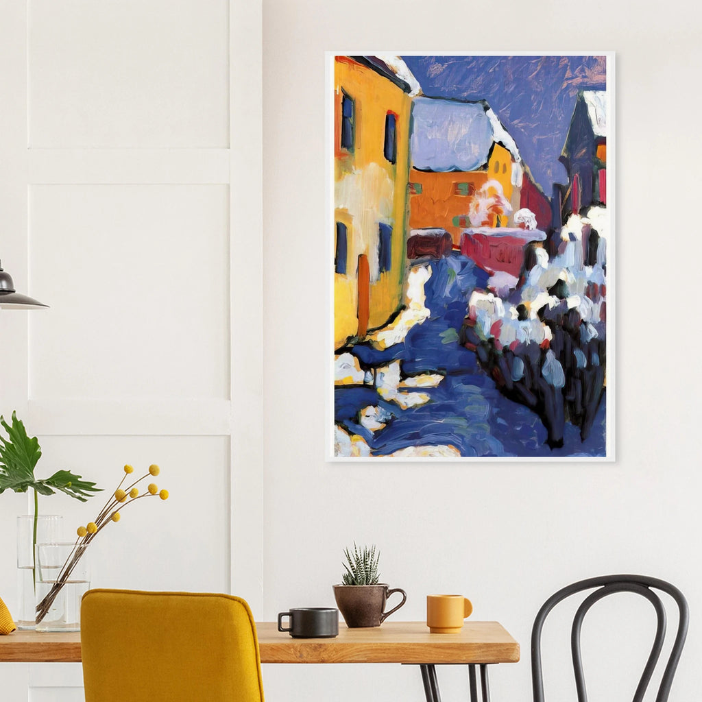 CEMETERY AND VICARAGE IN KOCHEL 1909 Framed Poster | Wassily Kandinsky Framed Prints Wall Art | Wassily Kandinsky Shop