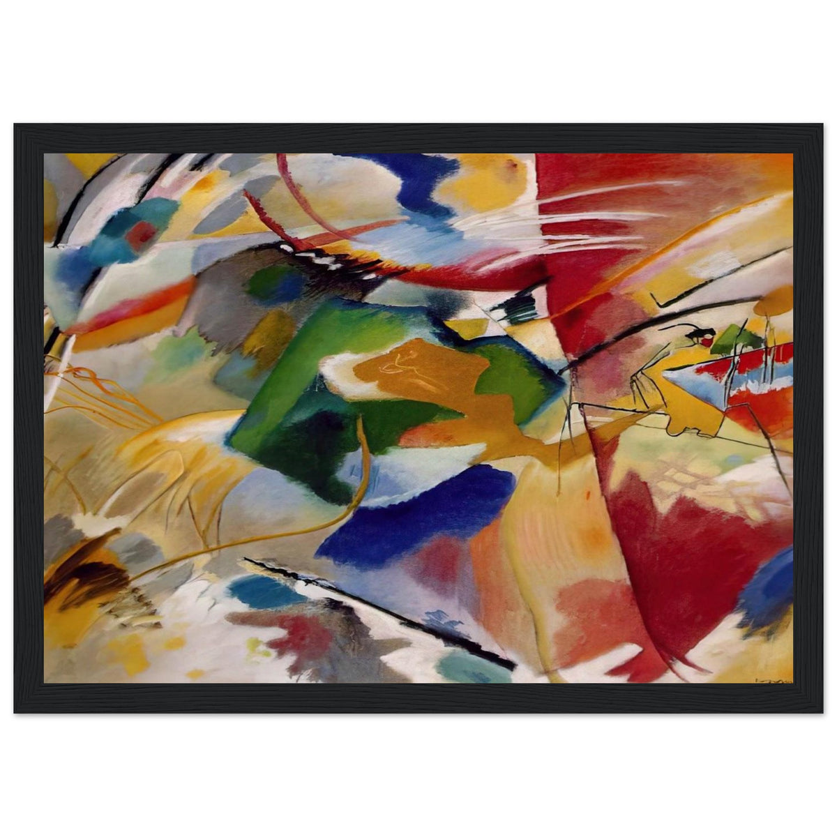 PAINTING WITH GREEN CENTER 1913 Framed Poster | Wassily Kandinsky Framed Prints Wall Art | Wassily Kandinsky Shop