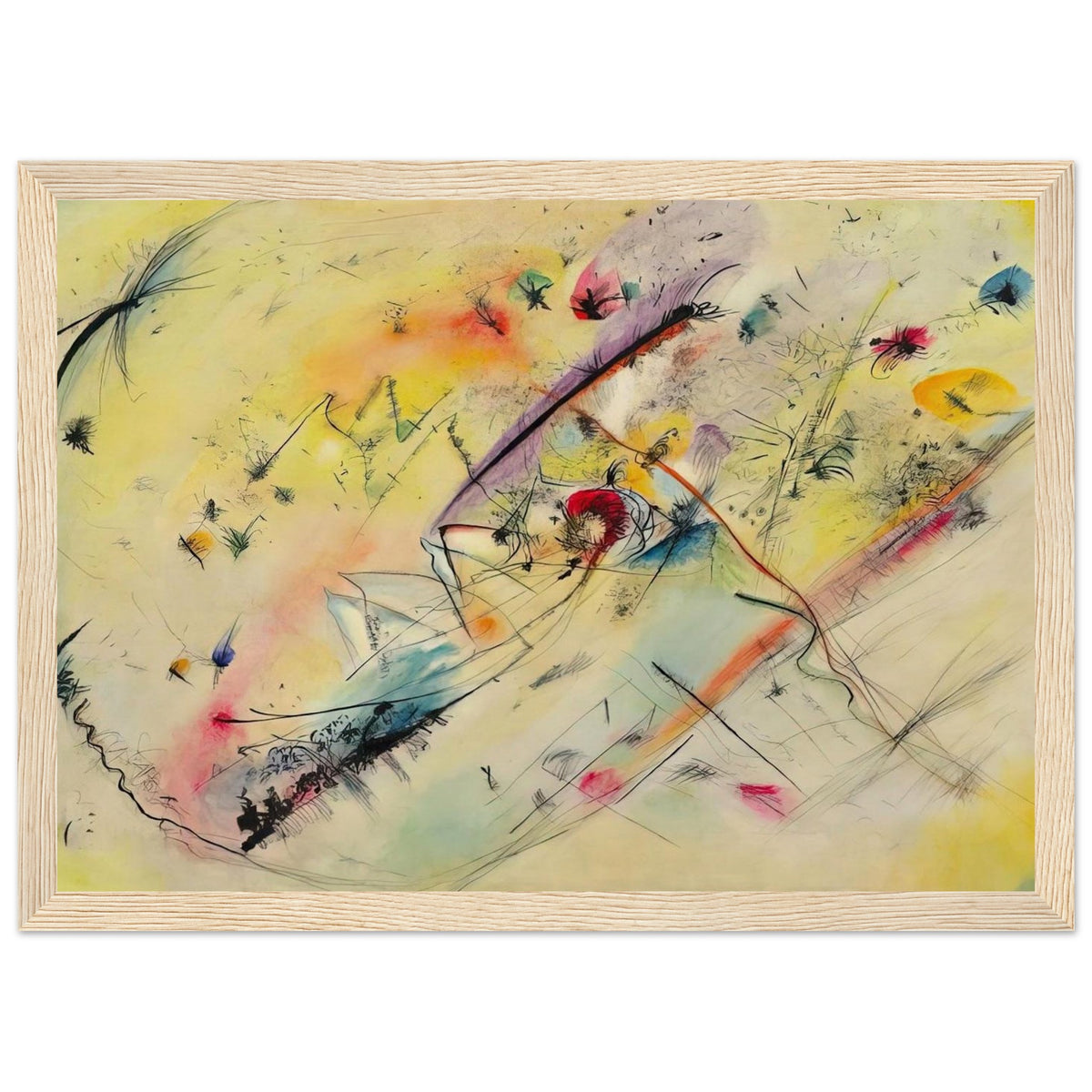 BRIGHT PICTURE 1913 Framed Poster | Wassily Kandinsky Framed Prints Wall Art | Wassily Kandinsky Shop