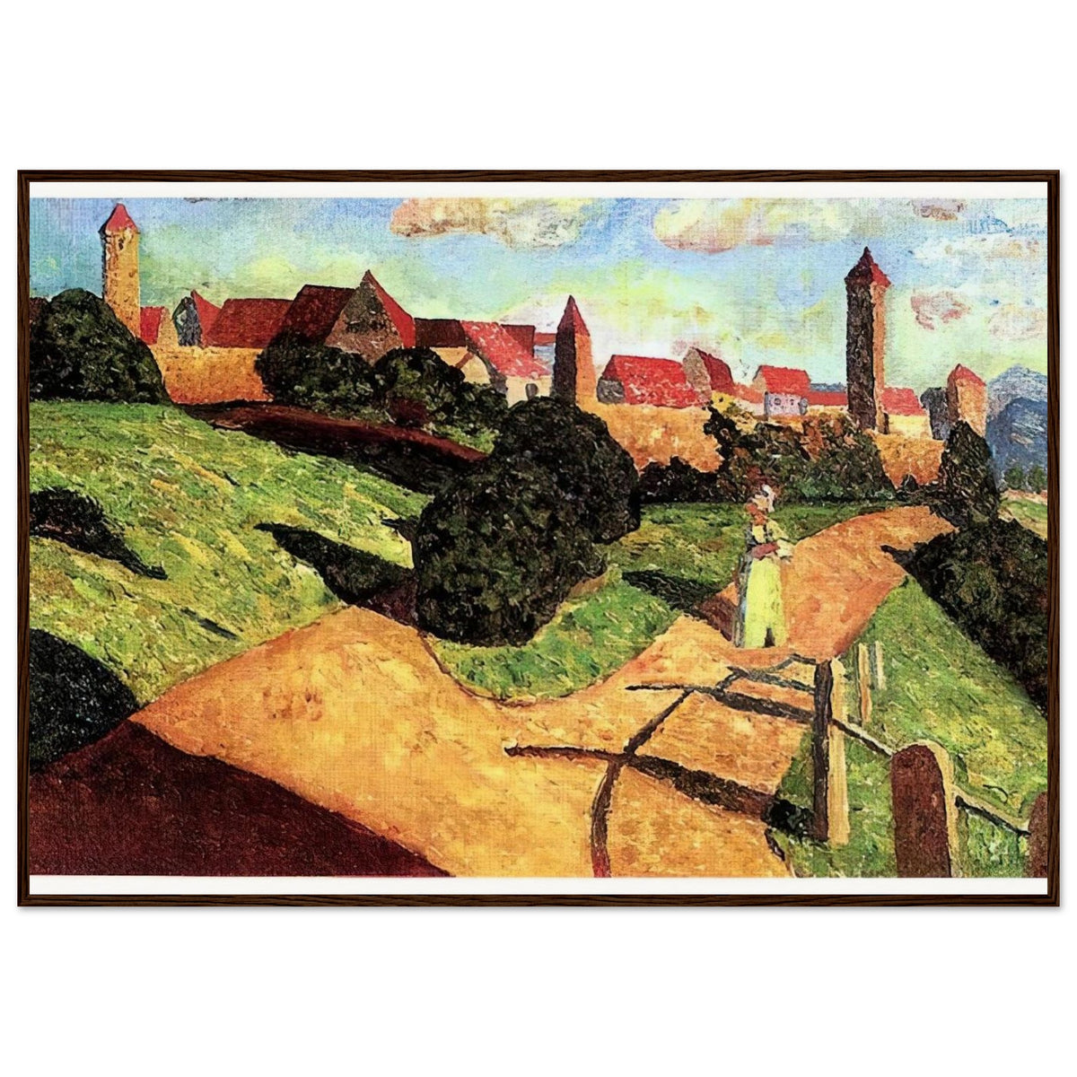 OLD TOWN II 1902 Framed Poster | Wassily Kandinsky Framed Prints Wall Art | Wassily Kandinsky Shop