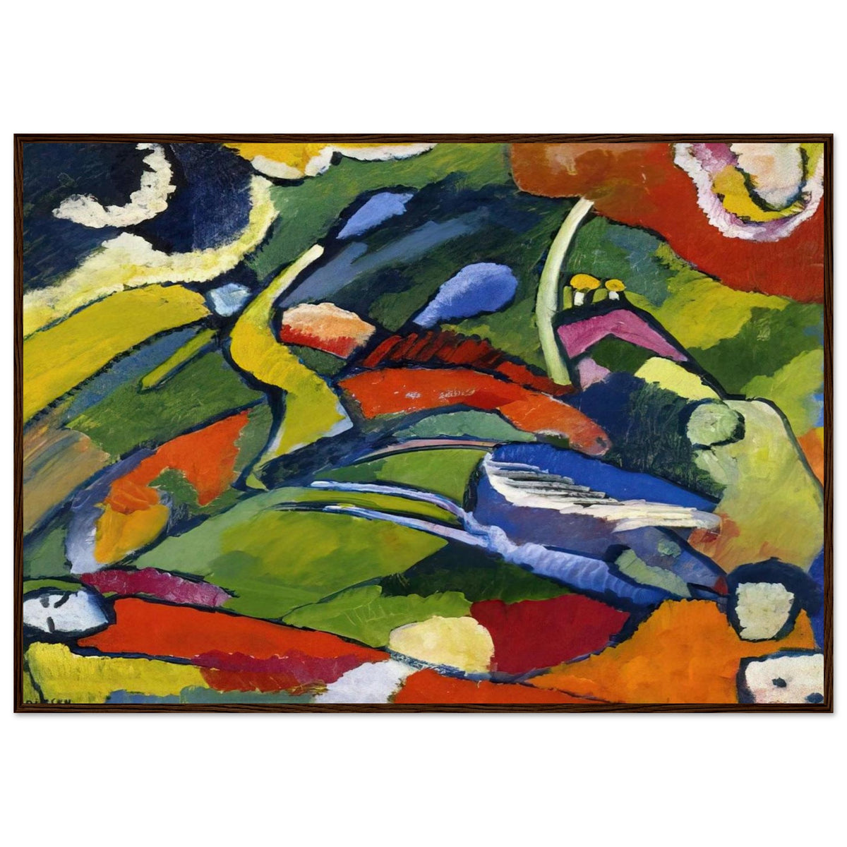 TWO RIDERS AND RECLINING FIGURE Framed Poster | Wassily Kandinsky Framed Prints Wall Art | Wassily Kandinsky Shop