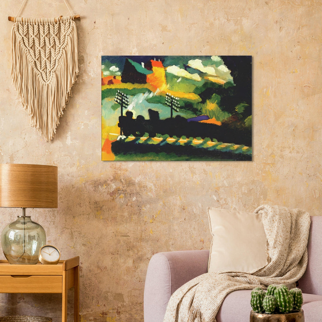 MURNAU VIEW WITH RAILWAY AND CASTLE 1909 Canvas | Wassily Kandinsky Canvas | Wassily Kandinsky Shop